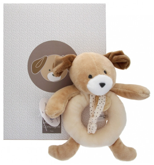 Doudou et Compagnie Réglisse the Dog Rattle Cuddy Toy