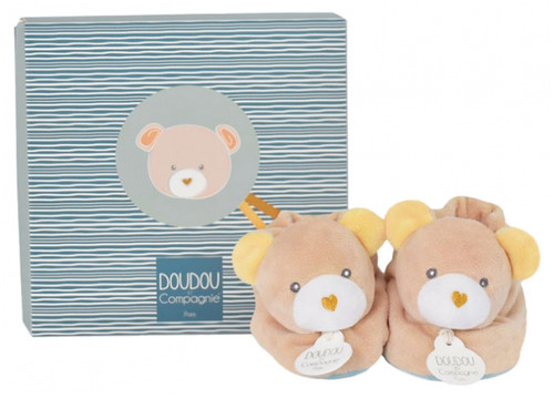 Doudou et Compagnie Maé the Bear Slippers 0-6 Months