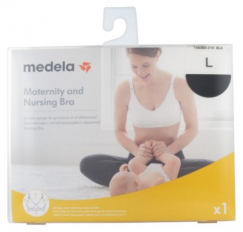 Medela Pregnancy and Breastfeeding Bra Black - Size: Size L Medela Pregnancy and Breastfeeding Bra Black - Size: Size L