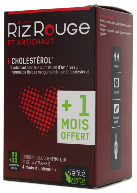 Santé Verte Red Rice Yeast 120 Tablets Santé Verte Red Rice Yeast 120 Tablets
