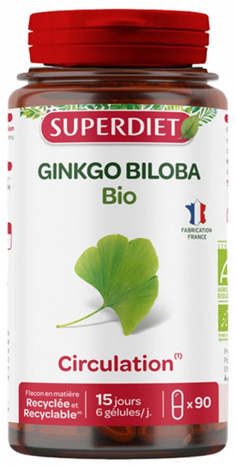 Superdiet Organic Ginkgo Biloba 90 Capsules Superdiet Organic Ginkgo Biloba 90 Capsules