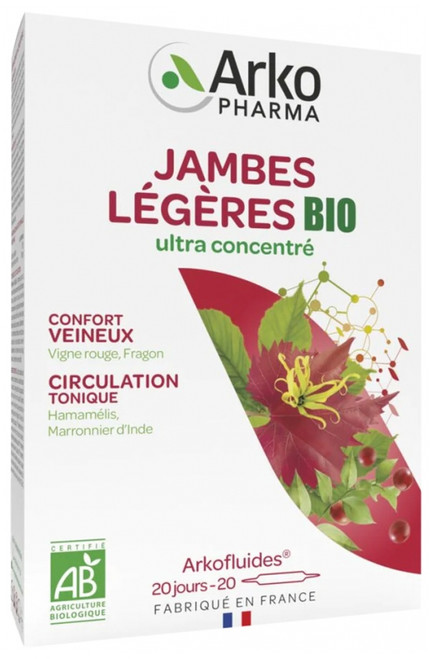 Arkopharma Arkofluides Light Legs 20 Organic Phials Arkopharma Arkofluides Light Legs 20 Organic Phials