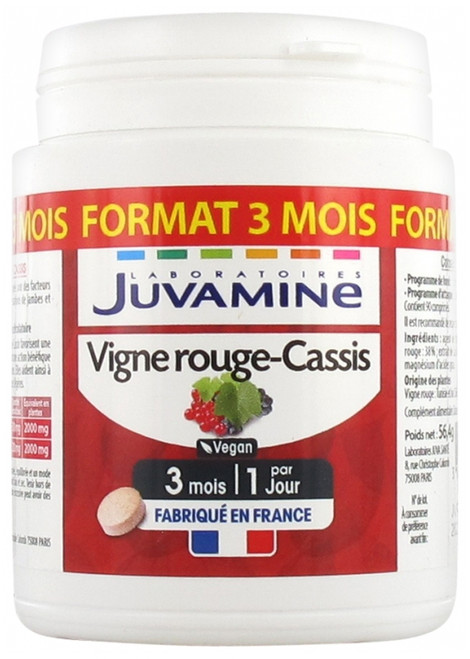 Juvamine Red Vine Blackcurrant 90 Tablets Juvamine Red Vine Blackcurrant 90 Tablets