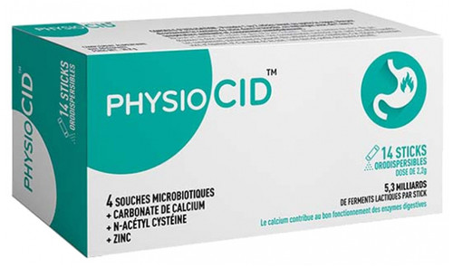 Laboratoire Immubio Physiocid 14 Sticks Orodispersibles Laboratoire Immubio Physiocid 14 Sticks Orodispersibles