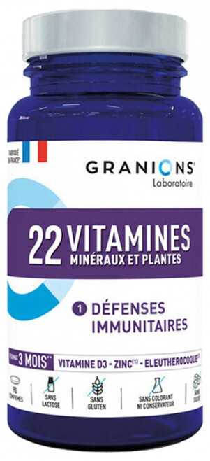 Granions 22 Vitamins Minerals and Plants 90 Tablets