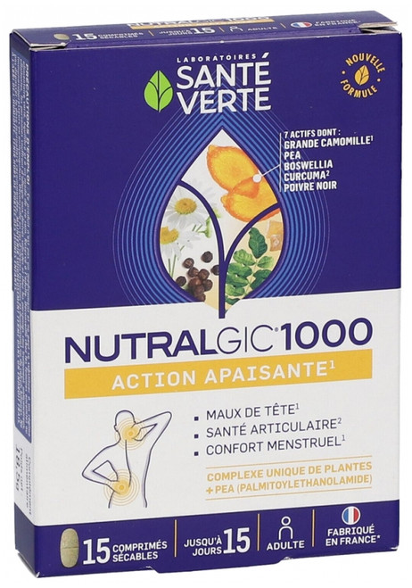 Santé Verte Nutralgic 1000 15 Breakable Tablets Santé Verte Nutralgic 1000 15 Breakable Tablets