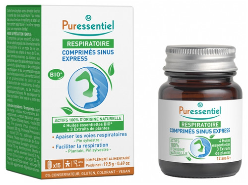 Puressentiel Respiratory Express Sinus Tablets 15 Tablets Puressentiel Respiratory Express Sinus Tablets 15 Tablets