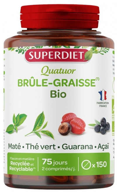Superdiet Organic Maté Quatuor Fat-Burner 150 Tablets Superdiet Organic Maté Quatuor Fat-Burner 150 Tablets