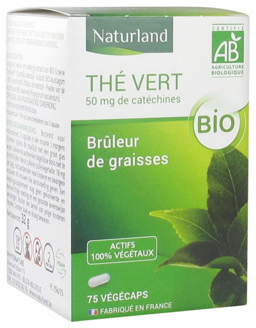 Naturland Organic Green Tea 75 Vegecaps