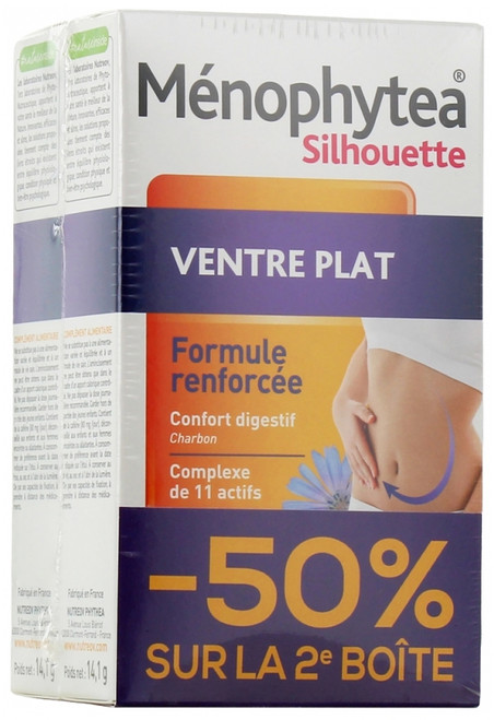 Nutreov Ménophytea Silhouette Flat Belly 2 x 30 Capsules Nutreov Ménophytea Silhouette Flat Belly 2 x 30 Capsules