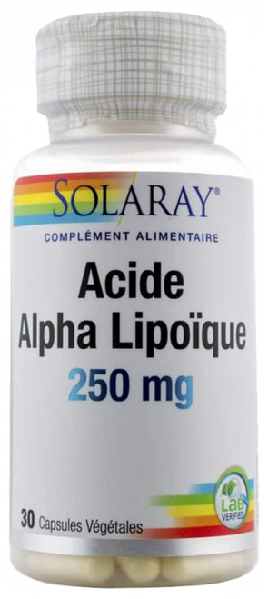 Solaray Alpha Lipoic Acid 250mg 30 Capsules Vegetable Solaray Alpha Lipoic Acid 250mg 30 Capsules Vegetable
