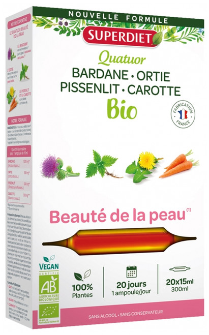 Superdiet Organic Quatuor Beauty of the Skin 20 Phials Superdiet Organic Quatuor Beauty of the Skin 20 Phials