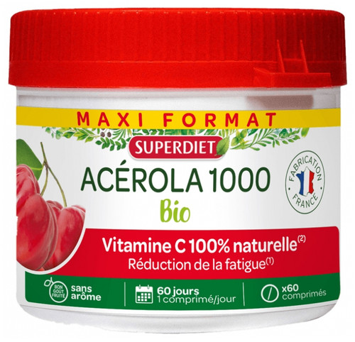 Superdiet Acerola 1000 Organic 60 Tablets Superdiet Acerola 1000 Organic 60 Tablets