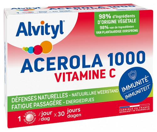 Alvityl Acerola 1000 Vitamin C 30 Tablets to Crunch Alvityl Acerola 1000 Vitamin C 30 Tablets to Crunch