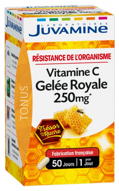Juvamine Vitamine C Royal Jelly 250mg 50 Capsules Juvamine Vitamine C Royal Jelly 250mg 50 Capsules