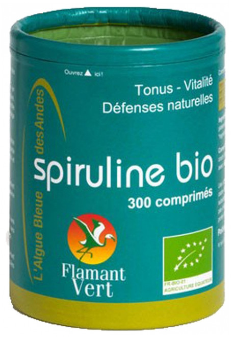 Flamant Vert Spirulina Organic 300 Tablets of 500mg Flamant Vert Spirulina Organic 300 Tablets of 500mg