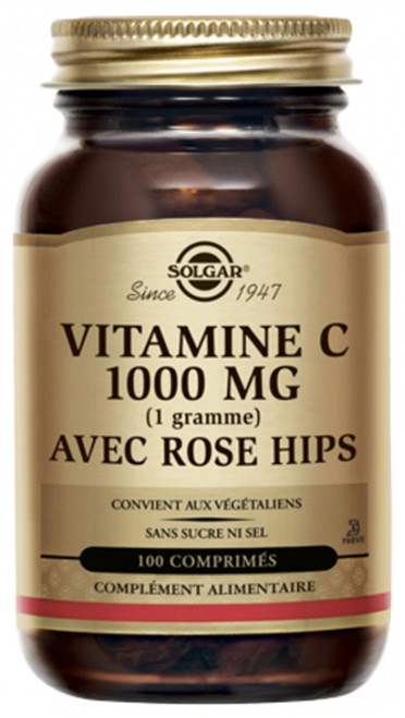 Solgar Vitamin C 1000mg with Rose Hips 100 Tablets Solgar Vitamin C 1000mg with Rose Hips 100 Tablets