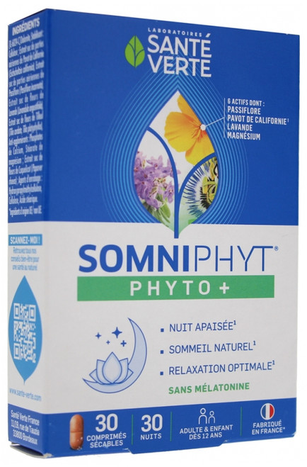 Santé Verte Somniphyt Phyto+ 30 Tablets Santé Verte Somniphyt Phyto+ 30 Tablets