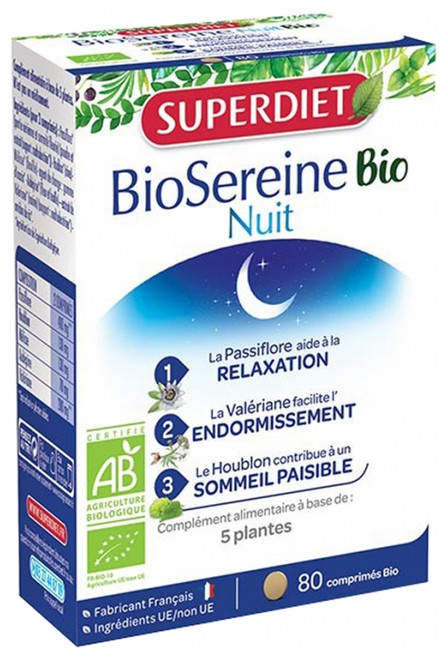 Superdiet BioSereine Night Organic 80 Tablets Superdiet BioSereine Night Organic 80 Tablets