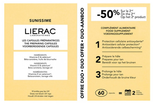 Lierac Sunissime Les Capsules Préparatrices Set of 2 x 30 Capsules Lierac Sunissime Les Capsules Préparatrices Set of 2 x 30 Capsules