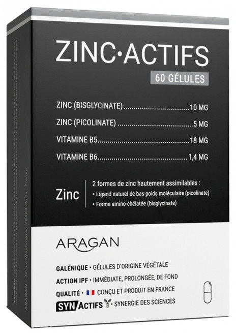 Aragan Synactifs ZincActifs 60 Capsules Aragan Synactifs ZincActifs 60 Capsules