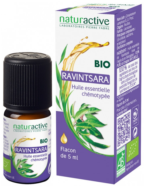 Naturactive Essential Oil Ravintsara (Cinnamomum camphora (L) J. Prest.) Organic 5ml Naturactive Essential Oil Ravintsara (Cinnamomum camphora (L) J. Prest.) Organic 5ml