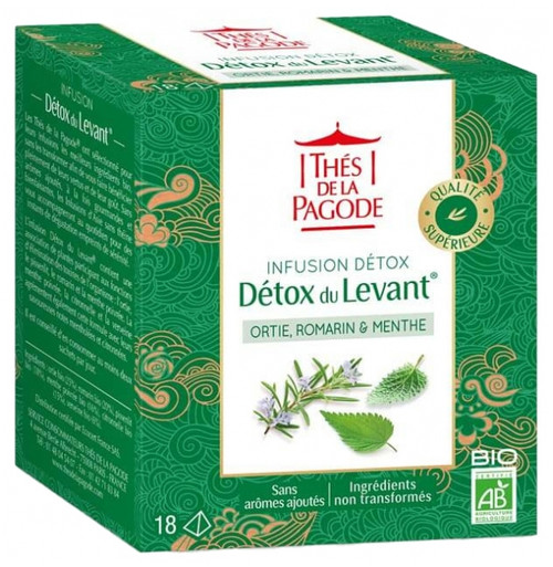 Thés de la Pagode Detox Infusion of the Levant Organic 18 Sachets Thés de la Pagode Detox Infusion of the Levant Organic 18 Sachets