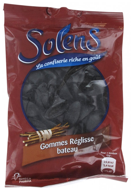 Solens Licorice Boat Gums 100g