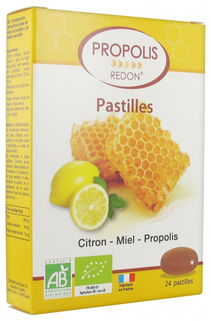 Redon Lozenges Lemon Honey Propolis Organic 24 Lozenges Redon Lozenges Lemon Honey Propolis Organic 24 Lozenges