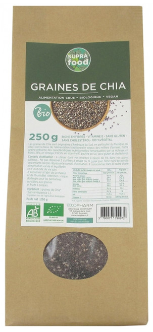 Exopharm Organic Chia Seeds 250g Exopharm Organic Chia Seeds 250g