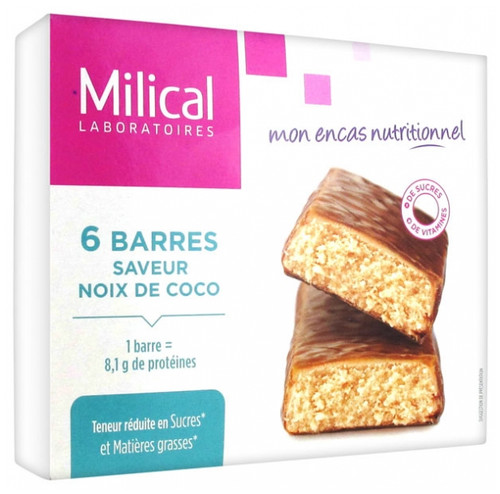 Milical 6 Slimming Bars - Flavour: Coconut