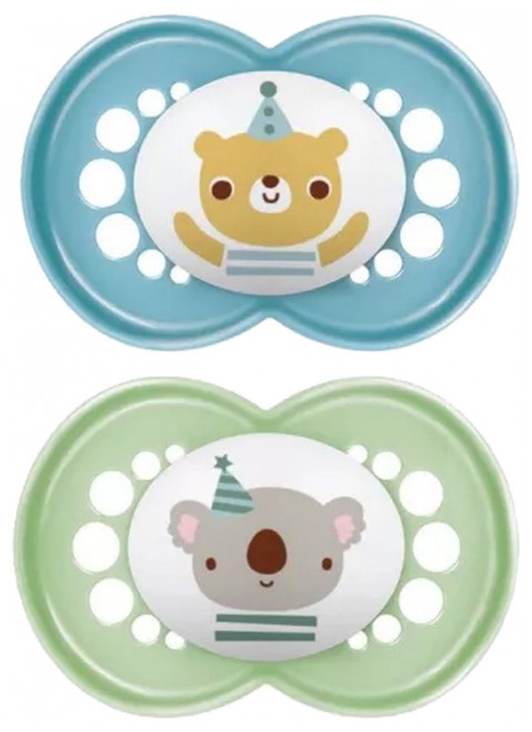 MAM 2 Soothers Original Animals 18 Months and + - Model: Bear and Koala MAM 2 Soothers Original Animals 18 Months and + - Model: Bear and Koala