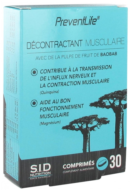 S.I.D Nutrition PreventLife Muscle Relaxer 30 Tablets S.I.D Nutrition PreventLife Muscle Relaxer 30 Tablets