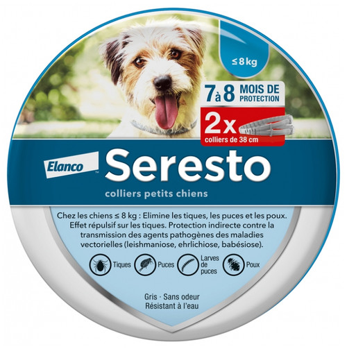 Seresto Pest Control Collar Small Dogs Under 8 kg 2 Collars Seresto Pest Control Collar Small Dogs Under 8 kg 2 Collars
