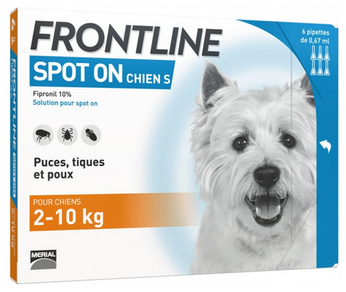 Frontline Spot-On Dog Size S (2-10kg) 6 Pipettes Frontline Spot-On Dog Size S (2-10kg) 6 Pipettes
