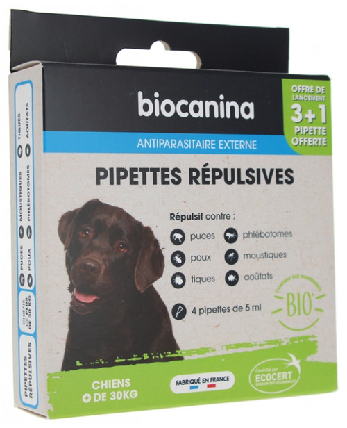 Biocanina Repellent Pipettes Dogs Over 30 kg 4 Pipettes Biocanina Repellent Pipettes Dogs Over 30 kg 4 Pipettes
