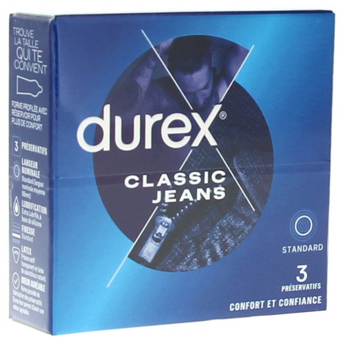 Durex Classic Jeans 3 Condoms Durex Classic Jeans 3 Condoms