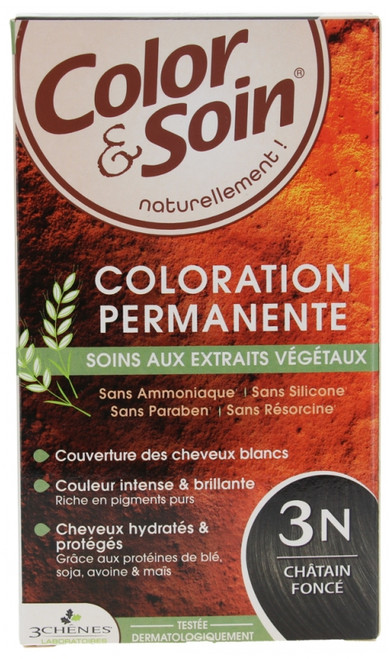 Les 3 Chênes Color & Soin Permanent Color Care - Hair Colour: Dark Chestnut: 3N Les 3 Chênes Color & Soin Permanent Color Care - Hair Colour: Dark Chestnut: 3N
