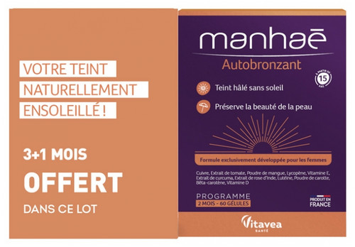 Vitavea Manhaé Self Tanning Set of 2 x 60 Capsules Vitavea Manhaé Self Tanning Set of 2 x 60 Capsules