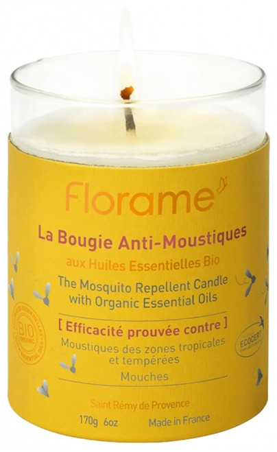 Florame Anti-Mosquito Candle With Organic Essential Oils 170 g Florame Anti-Mosquito Candle With Organic Essential Oils 170 g