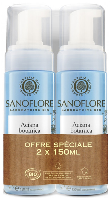 Sanoflore Aciana Botanica Cleansing Water Foam 2 x 150ml Sanoflore Aciana Botanica Cleansing Water Foam 2 x 150ml