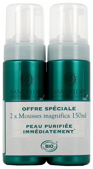 Sanoflore Mousse Magnifica Anti-Imperfections Cleansing Foam Organic 2 x 150ml