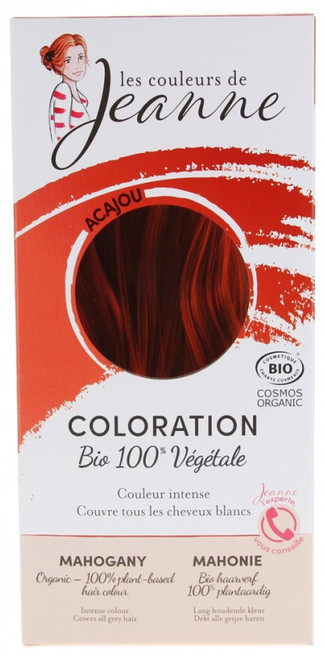 Les couleurs de Jeanne 100% Organic Plant Haircolor - Colour: Mahogany