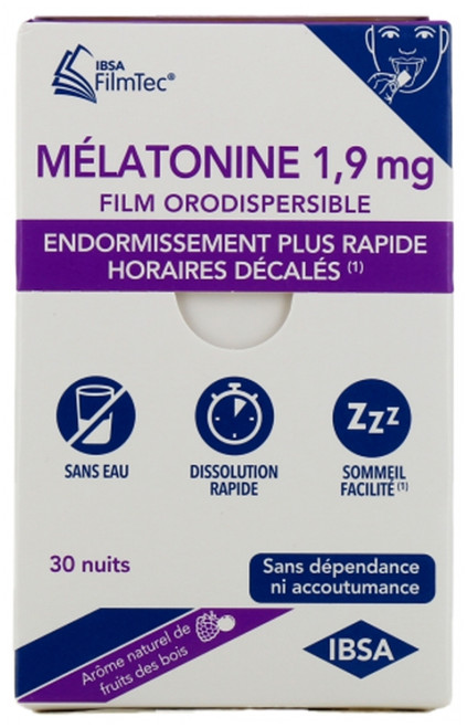 IBSA Melatonin 1.9 mg 30 Orodispersible Films IBSA Melatonin 1.9 mg 30 Orodispersible Films