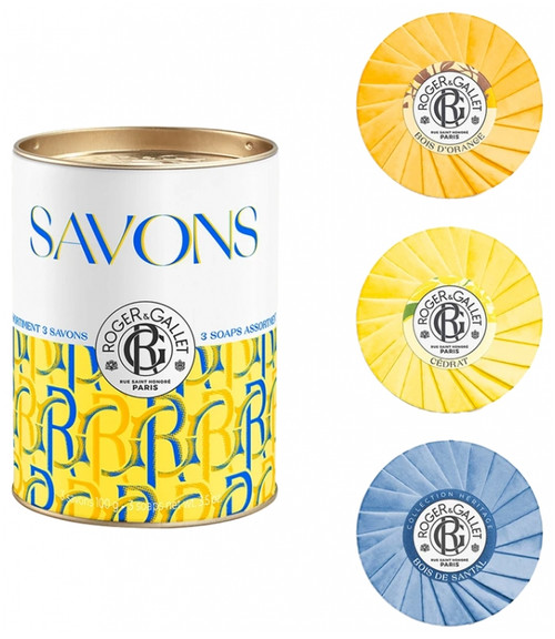 Roger & Gallet Assortiment 3 Soaps 100 g - Orangewood, Cedarwood, Sandalwood Roger & Gallet Assortiment 3 Soaps 100 g - Orangewood, Cedarwood, Sandalwood
