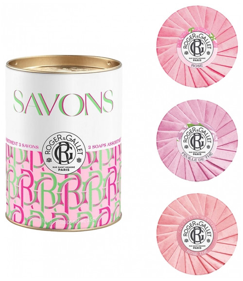 Roger & Gallet Assortiment 3 Soaps 100 g - Rose, Tea Leaf, Rose Tea Roger & Gallet Assortiment 3 Soaps 100 g - Rose, Tea Leaf, Rose Tea
