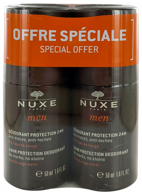 Nuxe Men 24HR Protection Deodorant 2 x 50ml Nuxe Men 24HR Protection Deodorant 2 x 50ml