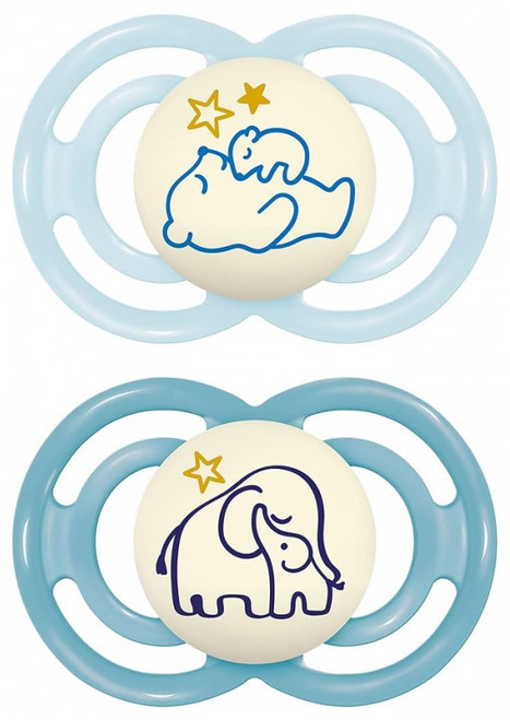 MAM 2 Soothers Perfect Night Animals18 Months and + - Model: Bears and Elephants MAM 2 Soothers Perfect Night Animals18 Months and + - Model: Bears and Elephants