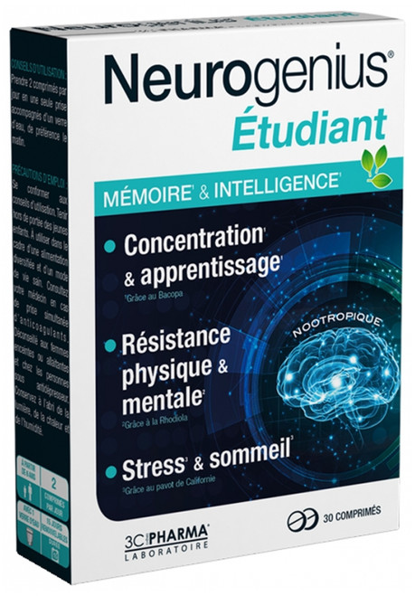 3C Pharma Neurogenius Student 30 Tablets 3C Pharma Neurogenius Student 30 Tablets