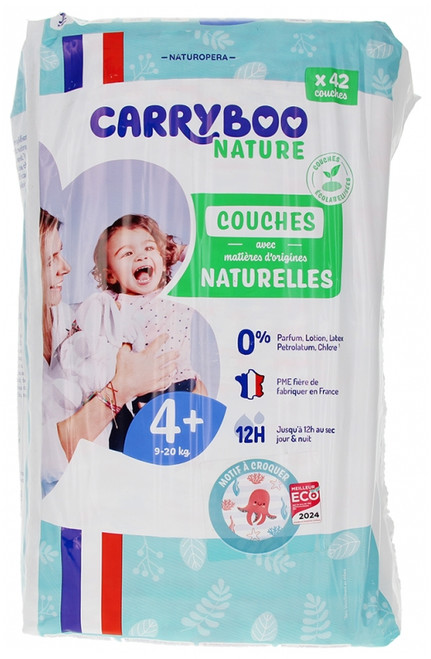 Carryboo Nature Motif Diapers 42 Diapers Size 4+ (9-20 kg)